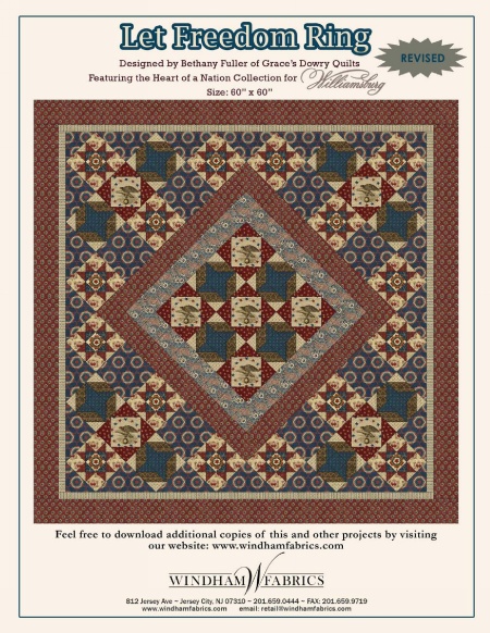 Let Freedom Ring by Bethany Fuller, Free Projects, Windham Fabrics