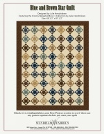Blue and Brown Star Quilt by Julie Hendrickson