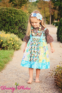 Yvettes Stripwork Knot Dress by Create Kids Couture